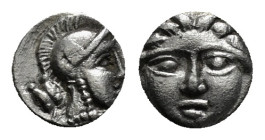 PISIDIA. Selge. Obol (Circa 350-300 BC).
Obv: Helmeted head of Athena right; astragalos to left.
Rev: Facing gorgoneion 0,69 g