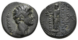 Phrygia, Laodicea ad Lycum. Tiberius, AD 14-37. AE. Pythes II (in office for the second time), magistrate.
Obv: ΣΕΒΑΣΤΟΣ. Bare head of Tiberius, right...