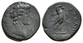 PHRYGIA. Amorium. Augustus (27 BC-AD 14). Ae.
Obv: CEBACTOC.
Bare head right.
Rev: AΛEΞANΔPOC AMOPIANWN.
Eagle standing right on thunderbolt with kery...
