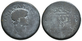 GALATIA. Koinon of Galatia. Trajan (98-117). Ae. Titus Pomponius Bassus, Presbytes.
Obv: ΑΥΤ ΝΕΡ ΤΡΑΙΑΝΟΣ ΚΑΙΣΑΡ ΣΕ Γ.
Laureate head right.
Rev: ΚΟΙΝΟ...