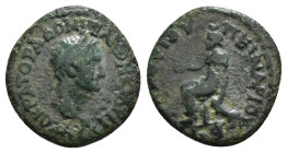 PHRYGIA. Cidyessus. Domitian (81-96). Ae. Flavios Peinarios, high priest.
Obv: AYTOKPATOPA ΔOMITANON KIΔYH.
Laureate head right.
Rev: EΠI ΦΛAOYIOY ΠEI...