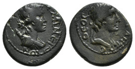 MYSIA. Pergamum. Pseudo-autonomous. Time of Claudius to Nero (41-68). Ae.
Obv: ΘЄON CYNKΛHTON.
Bareheaded and draped bust of the Senate right.
Rev: ΘЄ...