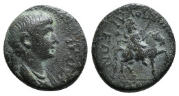 PHRYGIA. Iulia. Nero (Caesar, 50-54). Ae. Sergios Hephaistion, magistrate.
Obv: NEPΩN KAIΣAP.
Bareheaded and draped bust right.
Rev: ΣΕΡΓΙΟΣ ΗΦΑΙΣΤΙΩΝ...