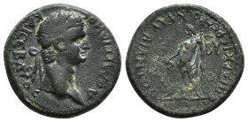 PHRYGIA. Cibyra. Domitian, 81-96. Assarion Klau. Bias, archiereus. ΔΟΜΙΤΙΑИΟϹ ΚΑΙ ϹЄΒΑΥΟϹ (sic!) Laureate head of Domitian to right. Rev. ЄΠΙ ΑΡΧΙЄΡΕΩ...