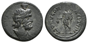 PHRYGIA. Dionysopolis. Pseudo-autonomous. Time of Septimius Severus (193-211). Ae.
Obv: Diademed and draped bust of Serapis right, wearing modius.
Rev...