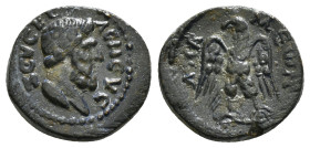 PHRYGIA. Apamea. Pseudo-autonomous. Time of Septimius Severus to Macrinus (193-218). Ae.
Obv: ZЄVC KЄΛЄNЄVC.
Draped bust of Zeus Kelaineos right.
Rev:...