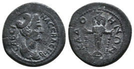 PHRYGIA. Cadi. Sabina (Augusta, 128-136/7). Ae.
Obv: СΑΒЄΙΝΑ СЄΒΑСΤΗ.
Draped bust right.
Rev: ΚΑΔΟΗΝΩΝ.
Facing statue of Artemis Ephesia, with support...