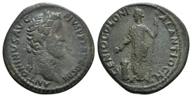 PISIDIA. Antioch. Antoninus Pius (138-161). Ae.
Obv: ANTONINVS AVG PIVS P P TR P COS IIII.
Laureate head right.
Rev: FORTVNA COLONIAE ANTIOCH.
Fortuna...