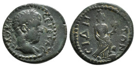 PAMPHYLIA. Side. Geta (198-209). Ae. Obv : laureate head of Geta, right, with side of drapery on left shoulder , ΑΥ Κ Π ϹΕ ΓΕΤΑϹ / Rev : ϹΙΔΗΤΩΝ , Tyc...