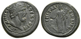 Phrygia, Stectorium. Pseudo-autonomous. Time of Marcus Aurelius and Lucius Verus (AD 161-169). AE. Obv : 	diademed head of the Demos (bearded) with tr...