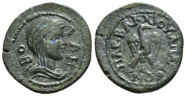 PHRYGIA, Apameia. Pseudo-autonomous issue. temp. Gordian III, AD 238-244. Æ Bakchios, magistrate. Obv : Veiled and draped bust of Bule right / Eagle s...
