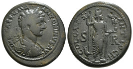 PISIDIA. Antioch. Caracalla (198-217). Ae.
Obv: IMP CAES M AVR ANTONINVS AVG.
Laureate, draped and cuirassed bust right, seen from behind.
Rev: COL CA...