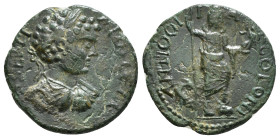 PISIDIA. Antiochia. Caracalla (198-217). Ae.
Obv: IMP CAES M AVR AN.
Laureate, draped and cuirassed bust right.
Rev: ANTIOCH COLONIAE CA.
Men standing...