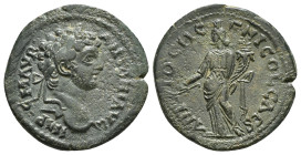 PISIDIA. Antioch. Caracalla (198-217). Ae.
Obv: IMP CAES M AVR ANTONINVS.
Laureate head right.
Rev: ANTIOCH GENI COL AS.
Tyche standing left, holding ...