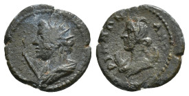 Phrygia. Amorion . Pseudo-autonomous issue circa AD 200-300. Æ
Obv : Radiate, and draped bust of Helios left / Rev : AMOPI-[A]NΩN, 1,64 g Rare