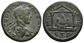 CAPPADOCIA. Caesarea. Severus Alexander (222-235). Ae. Dated RY 3 (224).
Obv: AV K CЄOV AΛЄΞANΔ.
Laureate, draped and cuirassed bust right
Rev: MHTPOΠ...
