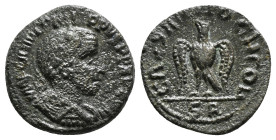 PISIDIA, Antiochia. Gordian III. AD 238-244. AE
Laureate, draped, and cuirassed bust right,
Rev: Eagle standing head left, with wings spread. 2,71 g -...