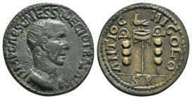 PISIDIA. Antioch. Trajanus Decius (249-251). Ae.
Obv: IMP CAES G MESS Q DECIO TR A.
Laureate, draped and cuirassed bust right.
Rev: ANTIOCH CE COL / S...