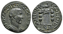 PISIDIA. Antioch. Trajanus Decius (249-251). Ae.
Obv: IMP CAES G MESS Q DECIO TR A.
Laureate, draped and cuirassed bust right.
Rev: ANTIOCH CE COL / S...