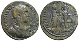 PHRYGIA. Hierapolis. Homonoia with Ephesus. Philip II (247-249). Ae.
Obv: AV K M IOVΛ ΦΙΛΙΠΠΟC.
Laureate, draped and cuirssed bust right, wearing aegi...