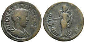 Phrygia. Hierapolis . Philip II as Caesar AD 244-247. Obv : Μ ΙΟΥΛ ΦΙΛΙΠΠΟϹ Κ; bare-headed, draped and cuirassed bust of Philip II, Rev : ΙƐΡΑΠΟΛƐΙΤΩΝ...