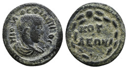 PHRYGIA, Cotiaeum. Philip II. As Caesar, AD 244-247. Æ. Bareheaded, draped, and cuirassed bust right / KOTI/AEΩN in two lines within wreath. 1,97 g - ...