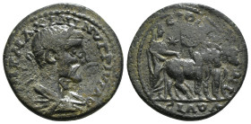 CILICIA. Ninica-Claudiopolis. Maximinus Thrax (235-238). Ae.
Obv: IMP C S IUL UЄR MAXIMINUS.
Bareheaded, draped and cuirassed bust right
Rev: COL NINI...
