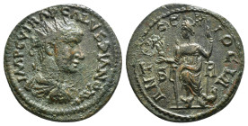 Pisidia. Antioch,AD 251-253. Volusian Obv : IMP C VIR AP CALVSSIANO AVG, radiate, draped and cuirassed bust to right / ANTIOCHI COLO A, Roma standing ...