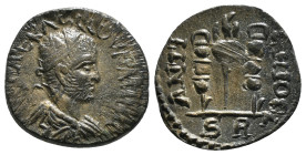 Pisidia. Antioch. Volusianus AD 251-253. AE.
Radiate, draped and cuirassed bust right
Rev. ANTIOCHI O CL SR, vexillum surmounted by eagle between two ...