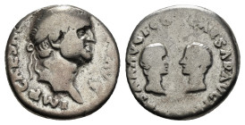 Roman Imperial
Vespasian. A.D. 69-79. AR denarius (3,14 g). 
Dynastic issue with Flavian father and two sons. Rome mint, Struck A.D.69-70. [IMP CAES]A...