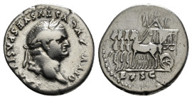 Roman Imperial
Divus Vespasian, died 79. Denarius (3,31 g), Rome, struck under Titus, 80-81. DIVVS•AVGVSTVS•VESPASIANVS Laureate head of Divus Vespasi...