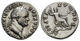Roman Imperial
Vespasian (AD 69-79). AR denarius (3,20 g). 
Rome, AD 74. IMP CAESAR-VESPASIANVS AVG, laureate head of Vespasian right / PON MAX-TR P C...