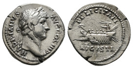 Roman Imperial
Hadrian, 117-138. Denarius (3,04 g), Rome, circa 130. HADRIANVS AVG COS III P P Laureate and cuirassed bust of Hadrian to right. Rev. ...