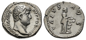 Roman Imperial
Hadrian (117-138) AR Denarius 3,52 g
Rome, ca 134-138.
Obv: HADRIANVS AVG COS III P P, laureate head right
Rev: SALVS AVG, Salus standi...