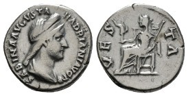 Roman Empire
Sabina, Augusta, 128-136/7. Denarius 3,34 g. Rome mint. Struck under Hadrian, circa AD 133-135. SABINA AVGVSTA HADRIANI AVG P P, draped b...