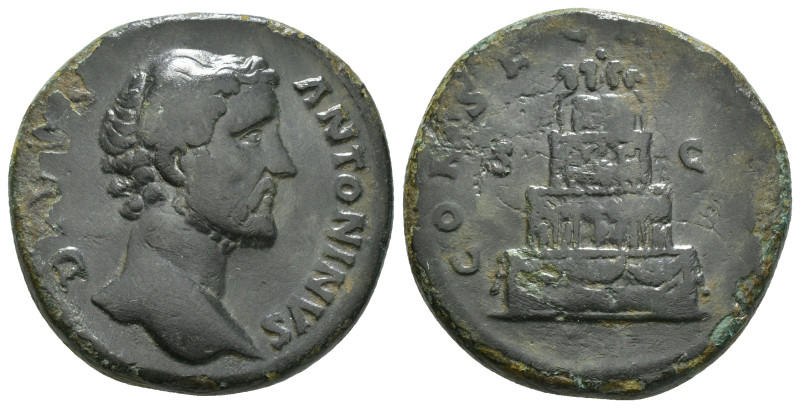 Roman Imperial
Antoninus Pius, as Augustus (AD 138-161). AE sestertius (22,74 g ...