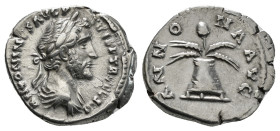 Roman Imperial
Antoninus Pius AR Denarius. Rome, AD 140-143. ANTONINVS AVG PIVS P P TR P COS III, laureate head to right / ANNONA AVG, modius with cor...