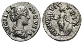 Roman Imperial
Lucilla (daughter of M. Aurelius) AR Denarius. Rome, AD 163-181. LVCILLA AVGVSTA, draped bust to right / VENVS VICTRIX, Venus standing ...