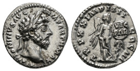 Roman Imperial
Marcus Aurelius AR Denarius. Rome, AD 166. M ANTONINVS AVG ARM PARTH MAX, laureate head to right / TR P XX IMP IIII COS III, Victory st...