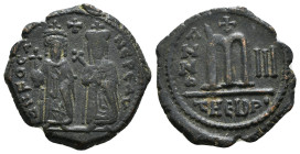 Byzantine
Phocas, with Leontia AD 602-610.
Follis or 40 Nummi Æ
11,05 g