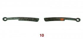 CINA Regno di Zhongshan (?) Moneta a forma di rasoio. Thierry tipo 224 Ae mm 139 g 7,70