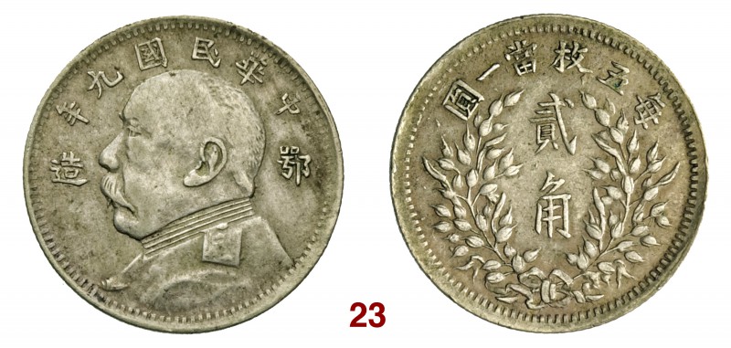 CINA Hupeh Repubblica (1912-1949) 20 Cent (1920) Yuan Shih kai. L&M 191 Kr. Y406...