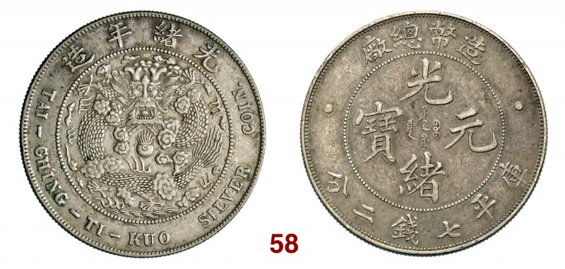 CINA Tai Ching Ti Kuo Kuang-hsu (1875-1908) Dollaro (1908) L&M 11 Dav. 214 Ag g ...