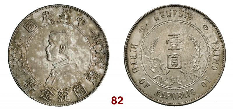 CINA Repubblica (1912-1949) Dollaro (1927) Sun Yat Sen "memento" L&M 49 Kann 608...