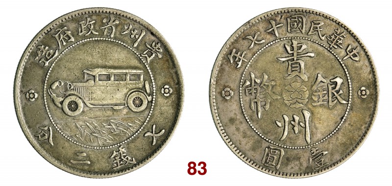 CINA Repubblica (1912-1949) Dollaro A 17 (1928) Kweichow. L&M 609 Kann 757 Ag g ...