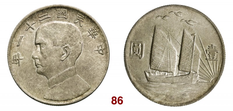 CINA Repubblica (1912-1949) Dollaro A. 21 (1932) Sun Yat Sen. L&M 108 Kr. Y344 A...
