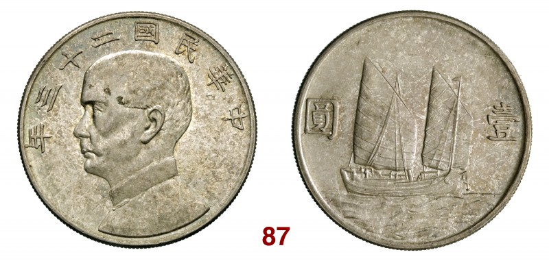 CINA Repubblica (1912-1949) Dollaro A. 23 (1934) Sun Yat Sen. L&M 110 Kr. Y345 A...
