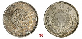 GIAPPONE Era Meiji (1867-1912) 1 Yen A. 3 (1870) Kr. 5 Ag g 26,93 • Bella patina SPL+