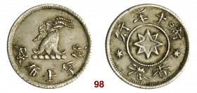 HONG KONG Token da 5 Cent s.d. (1876-1895) emesso dalla Jonas Brook & Bros. Mitchiner, non islamic, 4189 Ag g 1,35 SPL