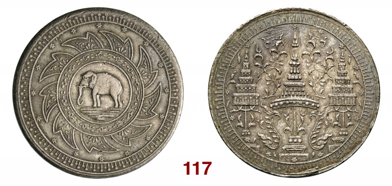 TAILANDIA Rama IV (1851-1868) 2 Baht (circa 1860) Kr. 12 Dav. 308 Ag g 30,42 • B...